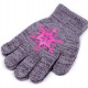 Dievčenské pletené rukavice s vločkou 1pár