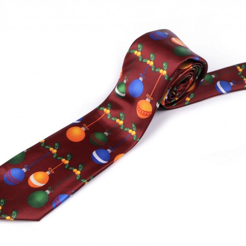 Saténová vianočná kravata 1ks