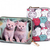 Dámska / dievčenská peňaženka mačky 9,5x12,5 cm 1ks