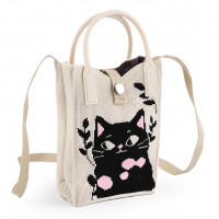 Dievčenská textilná kabelka / taška mačka 12x18 cm 1ks