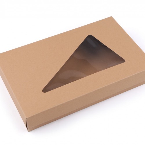 Papierová krabica s priehľadom 10ks