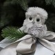 Vianočná sova s klipom na stromček 1ks