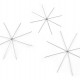 Vianočná hviezda / vločka drôtený základ na korálkovanie Ø10,5 cm, 12,5 cm, 13,5 cm2 - 2ks