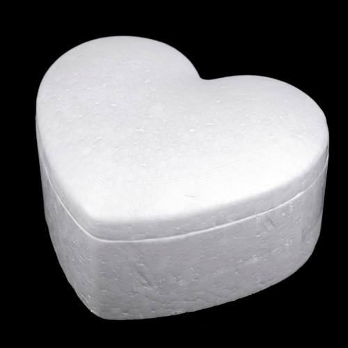 Krabička srdce na dotvorenie 12,5x15 cm polystyrén 1ks