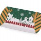 Vianočná darčeková krabička sob, Mikuláš, snehuliak, perníček, kostolík 12ks