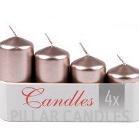 Adventné sviečky zostupné perleť Ø4 cm 1sada