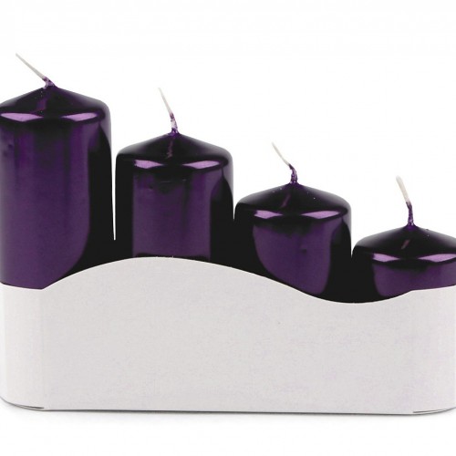 Adventné sviečky zostupné perleť Ø4 cm 1sada