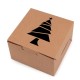 Vianočná papierová krabička s priehľadom stromček, vločka, zvonček 10ks