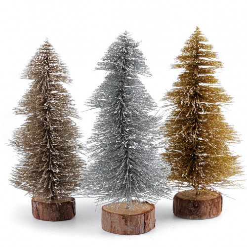 Dekorácia vianočný stromček s glitrami 1ks