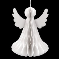 Papierový skladací anjel na zavesenie 32 cm 1ks
