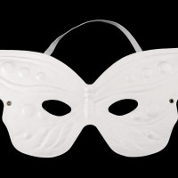 Karnevalová maska - škraboška na domaľovanie motýľ 1ks