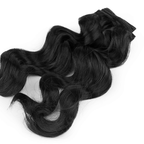 Vlasy pre bábiky vlnité 25 cm čierne